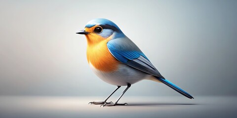 Fototapeta premium Minimalist Bird Template Design for Creative Projects, Crafts, and Educational Materials Usage