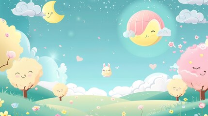 Obraz premium Gorgeous and Adorable Background Design: A Delightful Visual Treat. Admire the Charm and Creativity.