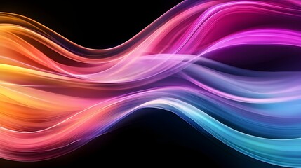 Dynamic Energy Dark Shadows and Glowing Highlights Creating Otherworldly Emotions - Vibrant Swirling Forms and Lines for Abstract Art and Design