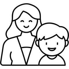 Mother With Toddler Icon