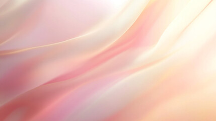 Obraz premium Abstract blurred beige and pink background. Gentle waves of pink and beige create a soft, fluid abstract background. Ideal for design themes focusing on tranquility and elegance.
