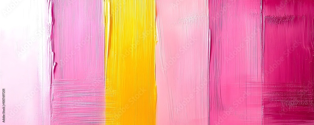 Poster vibrant abstract canvas - richly textured layers of colorful brush strokes creating complex patterns