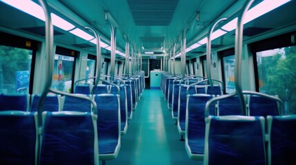 Empty Subway Car Interior