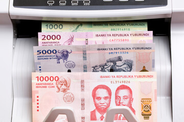 Burundian Franc in the counting machine