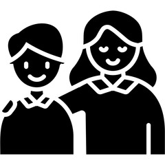 Mom And Daughter Photo Icon