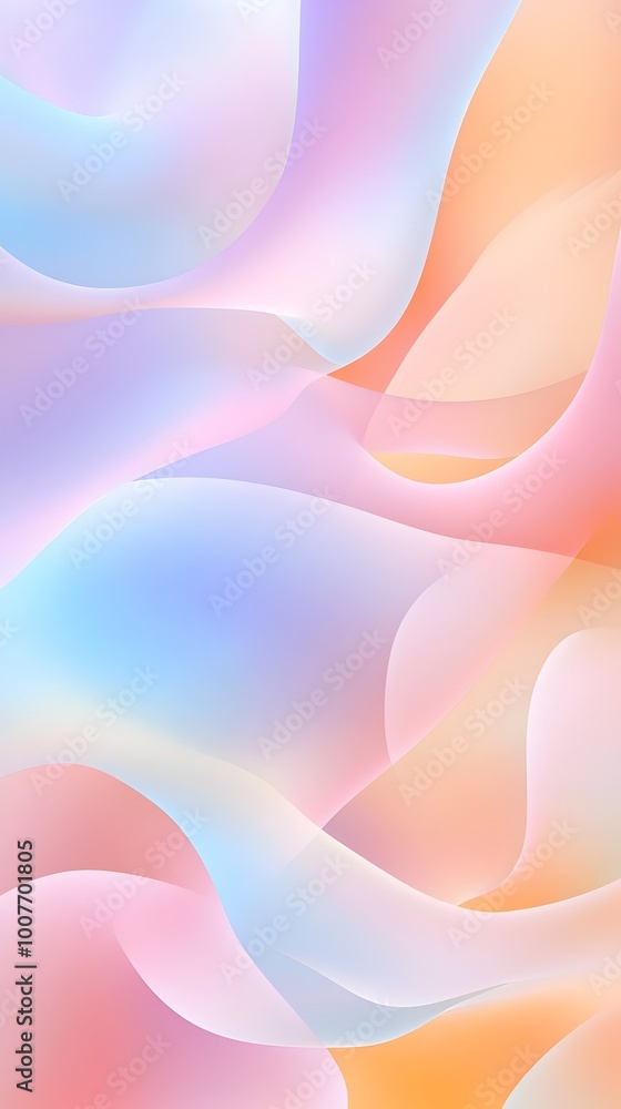 Poster soft pastel minimalist background with smooth circular patterns and gentle gradients providing a cal