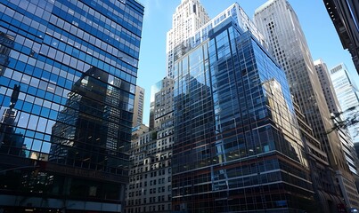 Fototapeta premium Modern office buildings in the financial district