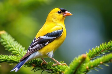 Fototapeta premium Stunning Close-Up of the Washington State Bird in Its Natural Habitat Surrounded by Greenery