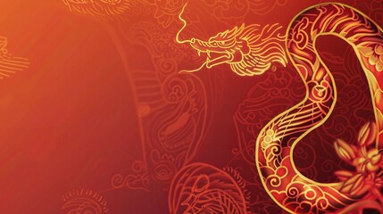 2025 Year of the Snake Background Image - a captivating and symbolic representation. Showcasing the elegance and mystery of the snake in the upcoming year