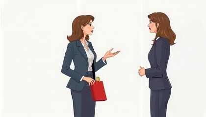 Fototapeta premium Businesswomen Discussing