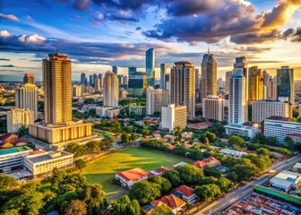 Obraz premium Stunning Urban Landscape of Manila, Philippines Showcasing Vibrant Culture and Modern Architecture