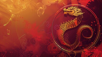 2025 Year of the Snake Background Image - a captivating and symbolic representation. Showcasing the elegance and mystery of the snake in the upcoming year