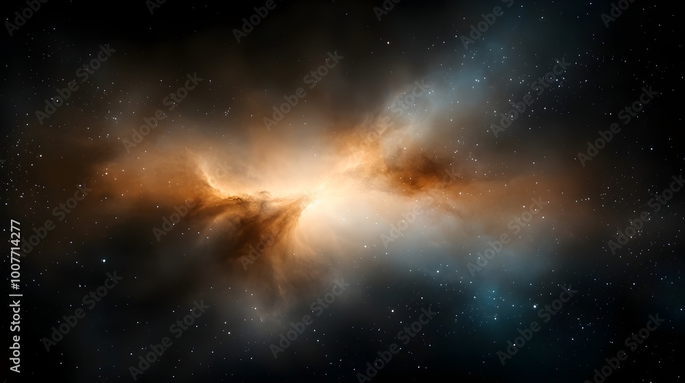 Poster exploring cosmic wonders - navigating massive stellar formations and star clusters in deep space mis