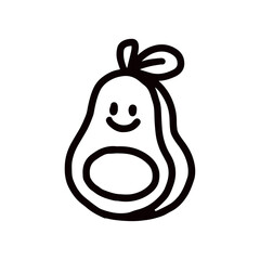avocado cartoon design vector illustration