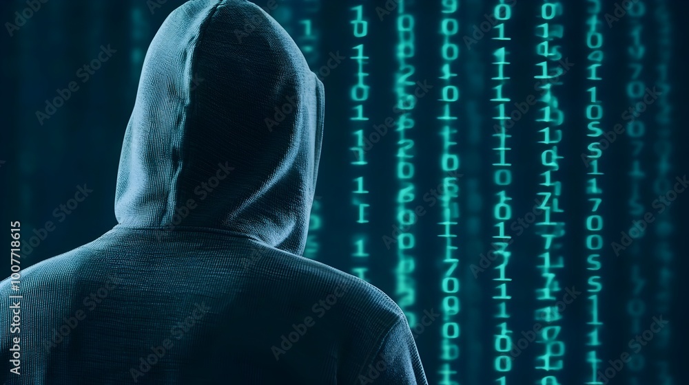 Poster digital despair hacked computer screen exposing unauthorized withdrawals and profits - victims night