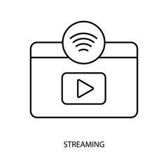 streaming concept line icon. Simple element illustration. streaming concept outline symbol design.