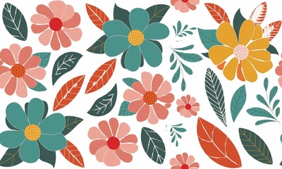flower seamless pattern from AI generation