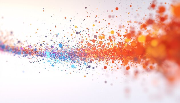 Dynamic 3D Scatter Plot Showing Data Correlation in Vibrant Colors on a Clean White Background