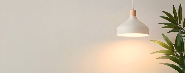 Minimalist Scandinavian Light Fixture - Soft Lighting with Light Wood Accents in Modern Interior Design