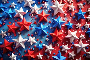 Vibrant Red White and Blue Background for Patriotic Celebrations and Creative Design Projects