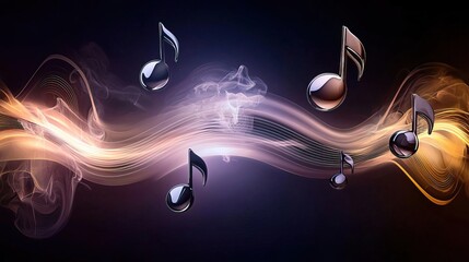 Abstract music background, integrating sound waves and rhythm into visual art..