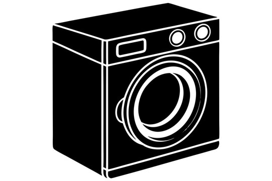 recommend clip art: washing machine vector silhouette illustration