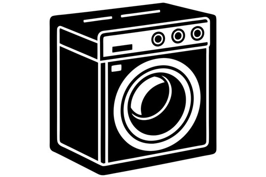 recommend clip art: washing machine vector silhouette illustration