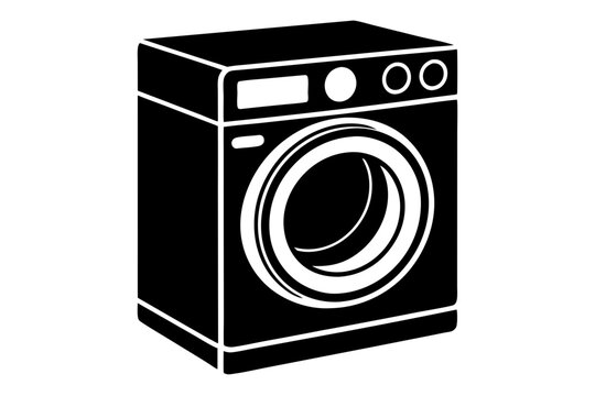 recommend clip art: washing machine vector silhouette illustration