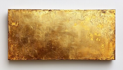 Vibrant Gold Rectangle on White Canvas - Premium Minimalist Design Concept