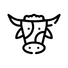 Cattle line icon