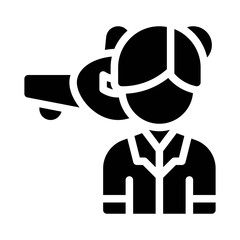 Flight Attendant glyph icon