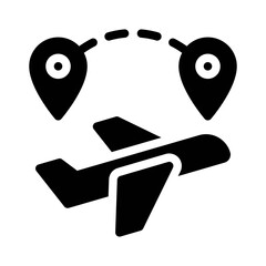 Flight Map glyph icon