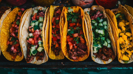 Celebrate National Fast Food Day with vibrant street tacos filled with fresh ingredients