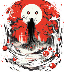 background design with scary theme