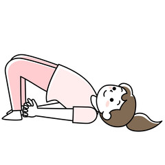 ヨガのポーズをする女性