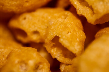 Abstract background Close up Fried Macaroni Texture
