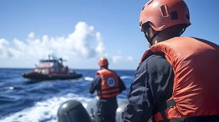 Illegal Boats Navigating Maritime Routes - Coast Guard Interventions and International Security Enforcement in Action