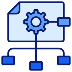 Procedure Icon Blue Color Icon