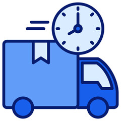Delivery Icon Blue Color Icon