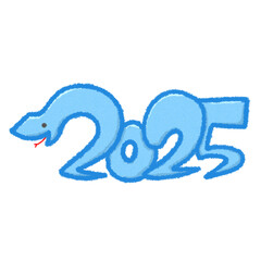 年賀状素材(2025年へび)