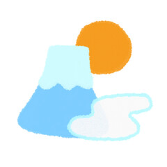 年賀状素材(日の出)