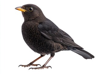 Blackbird isolated on white background