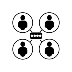 community concept line icon. Simple element illustration. community concept outline symbol design.