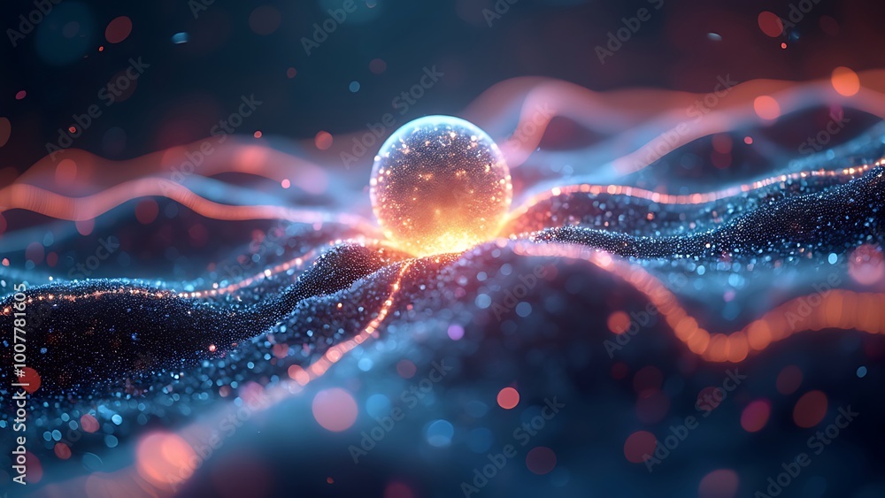 Poster abstract digital data background. art can be used in the description of network abilities, technolog