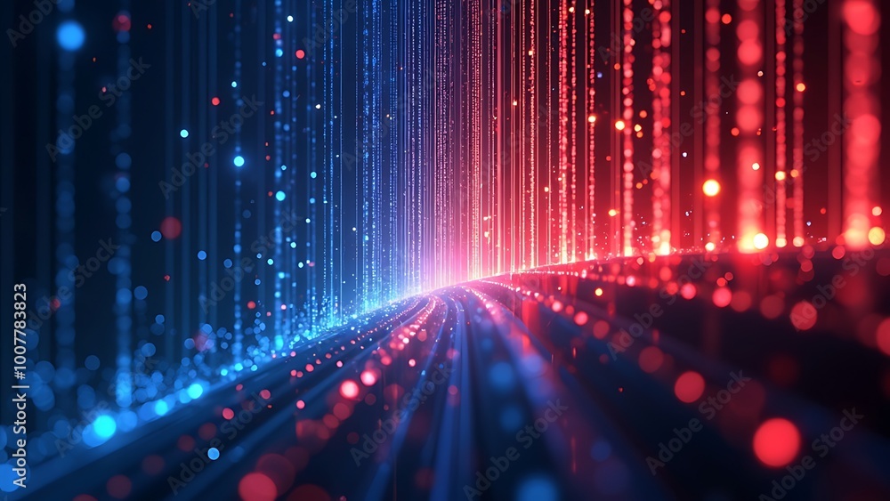 Poster abstract digital data background. art can be used in the description of network abilities, technolog