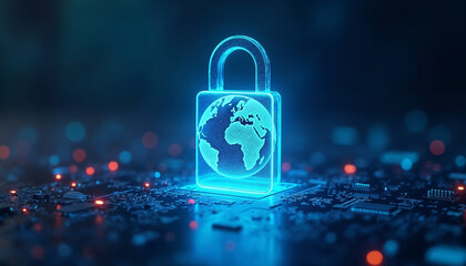 Global Cybersecurity with a Holographic Lock and Earth