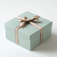 Fototapeta premium A beautifully designed custom gift box with personalized elements, isolated on a clean white background