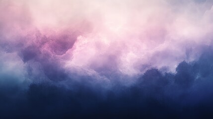 Obraz premium Dramatic Cloudscape with Gentle Rain, an abstract depiction of swirling clouds and delicate rain, evoking a serene yet intense ambiance with harmoniously blended soft hues.