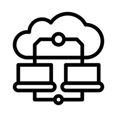 Cloud Network line icon
