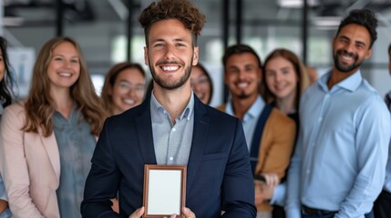Businessman Celebrating Achievement with Colleagues